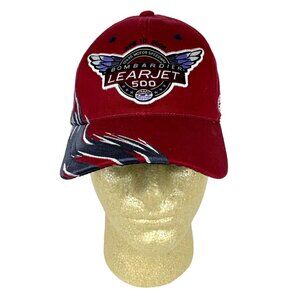 Bombardier Learjet 500 Red Embroidered Strapback Hat Texas Motor Speedway 2008